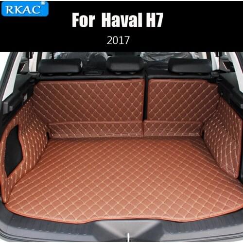 High quality mats! Custom fit for Special car trunk mats pad for Haval H7 2017 waterproof cargo liner mat boot carpets leather
