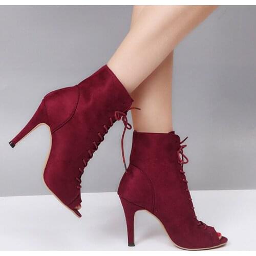 2019 New Womens Fashion Casual Sandals Exquisite Fish Mouth Super High Heels Large Size Summer Lace Boots Sapato Feminino