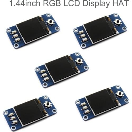 5pcs 1.44inch RGB LCD Display HAT 128x128 Screen for Raspberry Pi 2B/3B/3B+/Zero/Zero W 3.3V SPI ST7735S 65K FZ3053
