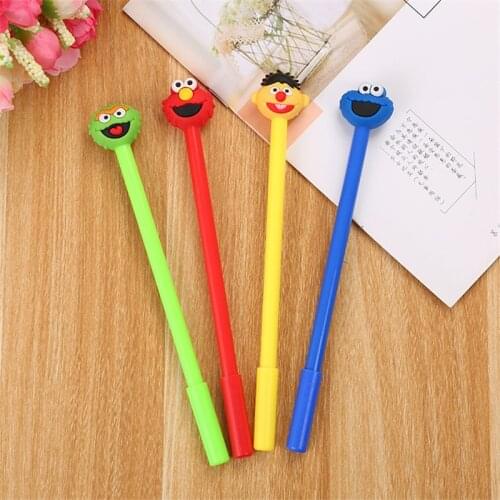1pcs Cartoons Gel Pen Kawaii Face 0.5mm Black Ink Neutral Pen for Kids Gifts Writing School Supplies Escolar