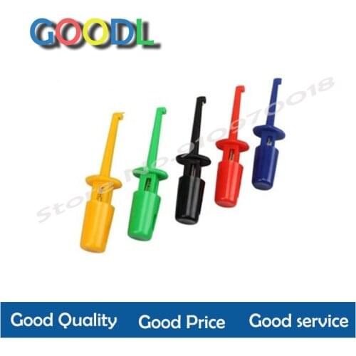 10Pcs Mini Single Test Hook Clip Test Probe for Electronic Testing IC Grabber Small Size Round Crocodile Clip Hook Test Clip