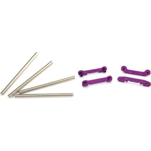 2 Set RC Car Part: 1 Set Swing Arm Shaft & 1 Set Front Rear Swing Arm Reinforcement Kit With Metal Shaft Sleeve