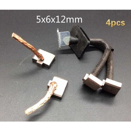 4pcs 5x6x12mm for Volkswagen Jetta 5-speed Daewoo car generator starter motor carbon brushes