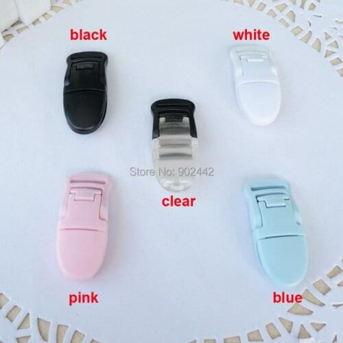 Free Shipping: 400pcs/Lot 15mm Width KAM Plastic Clips,Plastic Clamp,Soother Clips,Dummy Clip,KAM Clip, total 5 Colors