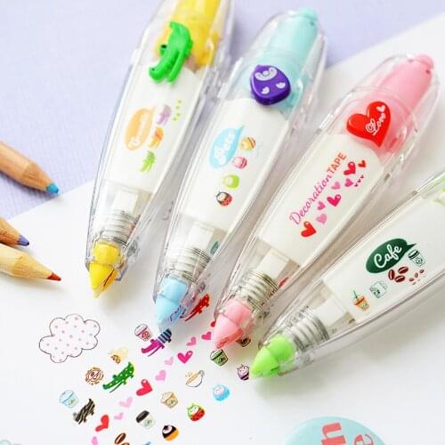 Cute Cartoon Decorative Correction Tape Kawaii Flower Lace Decoration Tape For Kids School Scrapbooking Drawing Toys Stationery