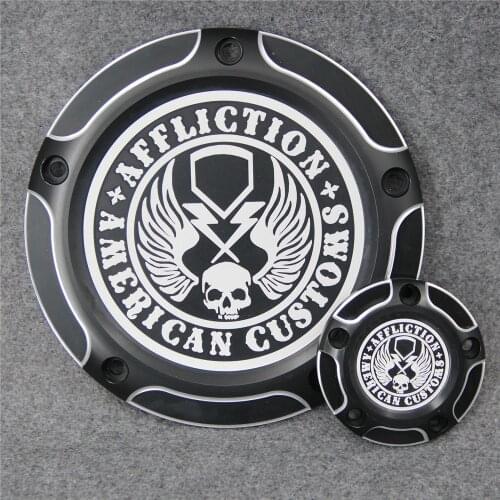 For Harley Motorcycle Dyna Softail 1999-2017 2014 2015 2016 New American Customs Skull Five Holes Wing Derby Timing Timer Cover