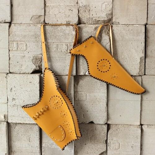 For Traditional Longbow Archery Adjustable Straps Hip Recurve Bow Case Bag Leather Backpack Arrow Quiver