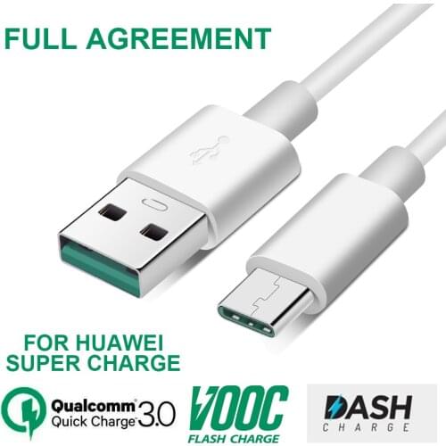 5A USB Type C Cable For Huawei P30 Mate 30 Lite Xiaomi Redmi Note 8 Pro 7 Mi 9 10 9T Samsung S9 S10 Fast Charger Quick Charging