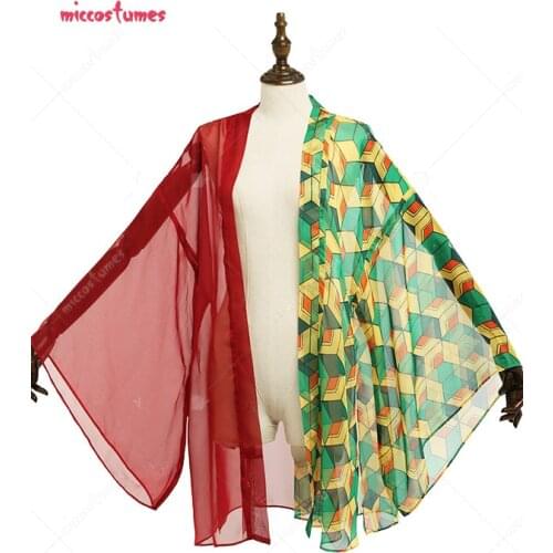 Kimetsu no Yaiba Inosuke Hashibira Cartoon Pattern Kimono Haori Cover Up Swimwear Outfit Cosplay Costume
