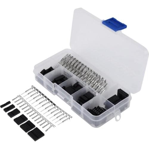 370Pcs Connectors Kit Wire Jumper Pin Connector Housing Terminal Kit and M/F Crimp Pins