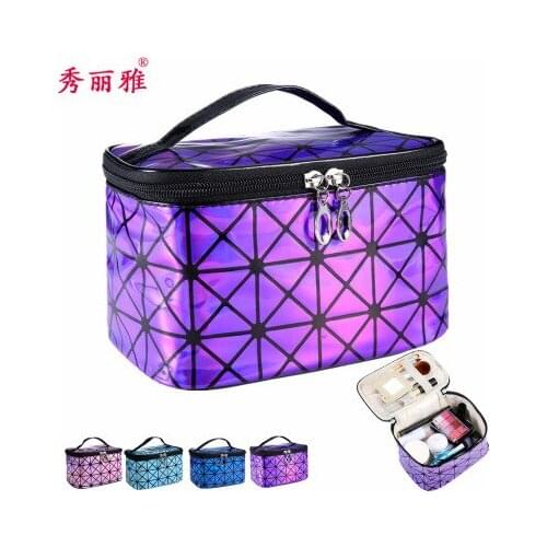 Cosmetic bag 3D Laser Cosmetic Bag Travel Tote Storage Bag Waterproof Large Capacity Toiletry Bag neceser maquillaje