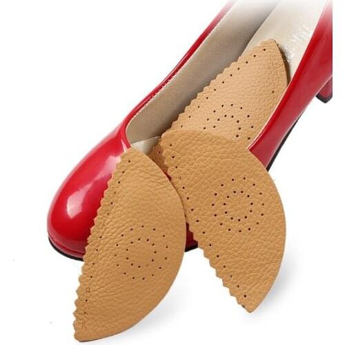 Leather Orthopedic Arch Supports Forefoot Insoles for ladies Shoes High Heel Massage Cushion Half Yard Pad