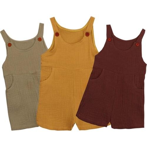 Newborn Baby Girl Summer Cotton Romper Jumpsuit Sleeveless Outfits Clothes Baby Clothes