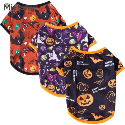 Miflame Dog Halloween Costume Pumpkin Small Dogs Clothes Pomeranian Bichon Festival Party Dog Sweatshirts Pets Clothing 2021 New