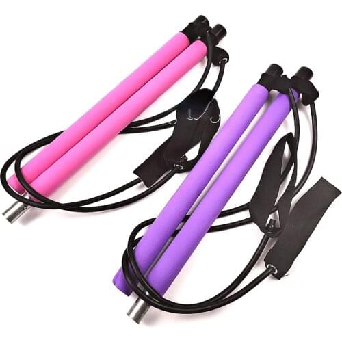 Multifunctional Fitness Stick, Massage Stick, Yoga Pull Rod, Adjustable Elastic Rope, Squat Training Exercise Stick