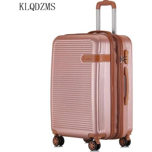 KLQDZMS 20 ''24 inch Fashion ABS＋PC travel trolley luggage men women carry on rolling luggage spinner on wheels