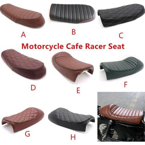 Motorcycle Cafe Racer Seat Flat Saddle For BMW R100RS Honda GB Suzuki GS450L GT500 T500 Kawasaki KZ Z750 Yamaha XJ
