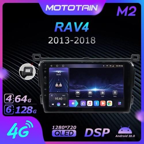 Mototain 6G+128G Android 10.0 Car Multimedia Radio Player for Toyota RAV4 2013 - 2018 Auto video Head Unit 4G LTE Support SPDIF