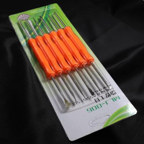 6pcs welding tool circuit board welding auxiliary Repair Tools Set Professional Steel Solder Assist Disassembly maintenance tool