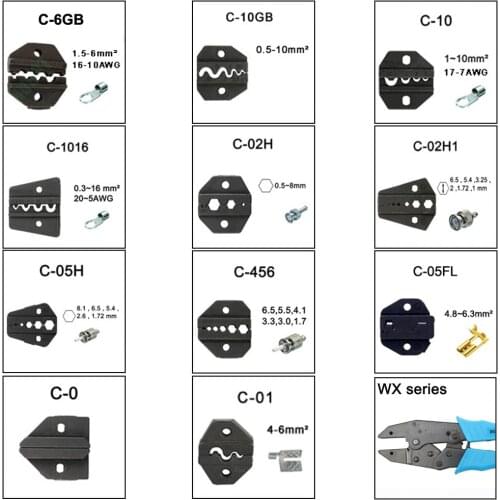 LUBAN C30J C101 C1155 C1158 C1159 C1016 C35WF C456 Die Sets for C CRIMPING PILER die sets plier modules jaws