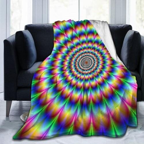 New 3DSwirl Personality Printed Flannel Blanket Sheet Bedding Soft Blanket Bed Cover Home Textile Decoration