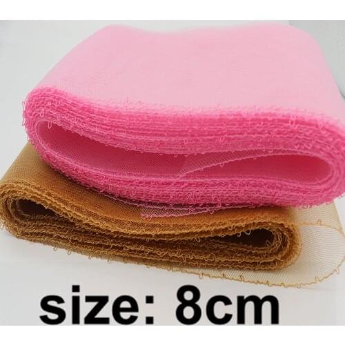 3.2"( 8cm) Flat Plain Crin Veiling Horsehair Crin Braids Crinolines Fabric/Braid fabric for crafts,Women diy hat accessories