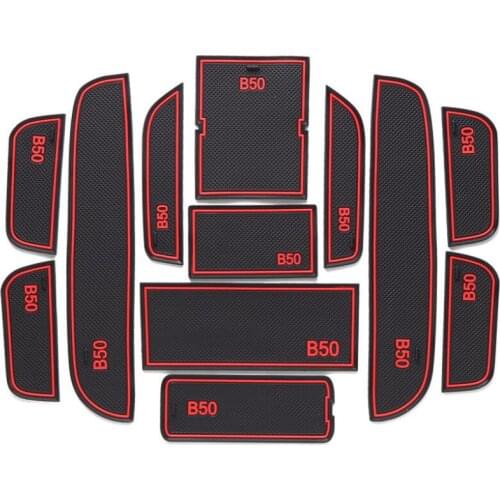 Car Anti-Dirty Pad Door Groove Gate Slot Cup Armrest Storage Pad Anti-Slip Mat For Besturn B50 2013 2014 2015
