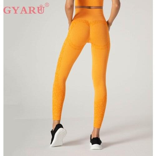 GYARU Yoga Pants High Waist Sport Gym Clothing for Women Sports Wear Fitness Push Up Tights Seamless Leggings Femme Quick Drying