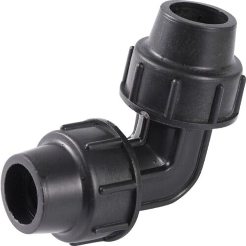 3/4 Inch 90 Degrees Pipe Joint Lock Nut Hose Bend Connectors Agriculture Drip Irrigation Fittings Pipe Adapter 1 Pc