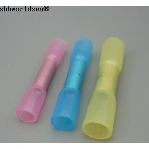 Shhworldsea 3X50pcs/lot BHT1/BHT2/BHT5 car Heat Shrink Butt Connectors and Splices 0.5-6.0mm2,22-10 AWG Wire 3 in 1 Terminal