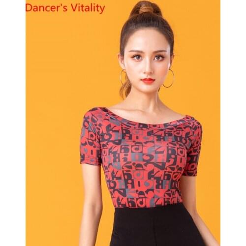 Latin dance top female adult national standard dancing practice clothing professional competition practice clothes