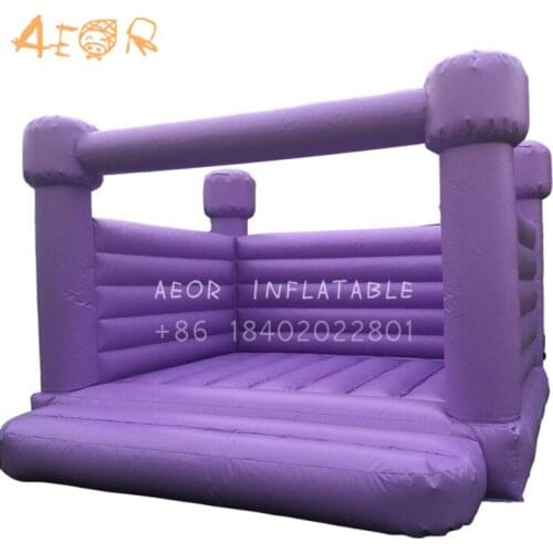 Adults outdoor mariage inflatable jumper slide bouncer purple bouncy castle white wedding bounce house