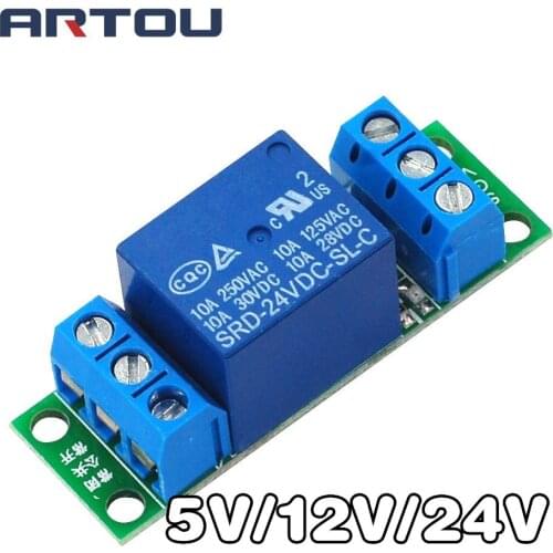 1 Channel Relay Module 5V 12V 24V Expansion Board Supports High Level Trigger 4-20V