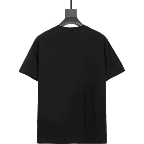 110380 Summer Fashion Classic Rainbow 3D Pattern Trendy Brand Luxury Design Versatile Crew Neck Loose T-shirt Condom Unisex F1