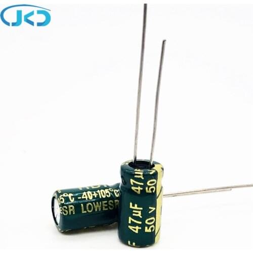 30pcs/lot 50V 47UF 6*12mm high frequency low impedance aluminum electrolytic capacitor 47uf 50v 20
