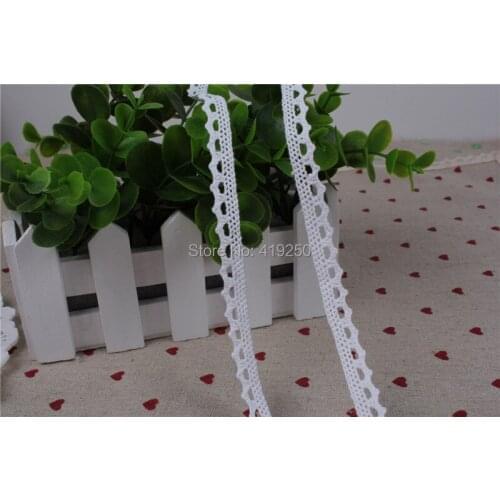 300 Yard Cotton Lace Crochet Ribbon Wedding Sewing Bridal Bow wholesale width 10mm .Free shipping!Lace Trim Edging Wedding