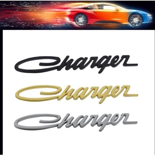 3D Premium Charger Letter Hood Fender trunk Rear Bonnet Nameplate Decal Emblem Badge Sticker for Charger GT SRT8 Hellcat Caliber