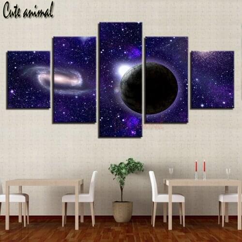 5 Pieces Planet Beautiful Starry Sky Diamond Painting Diamond Embroidery Mosaic Handmade Gift Needlework Cross Stitch Kits