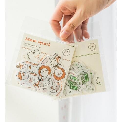 8packs/LOT oxygen time series stationery sticker Creative decoration DIY washi masking paper sticker