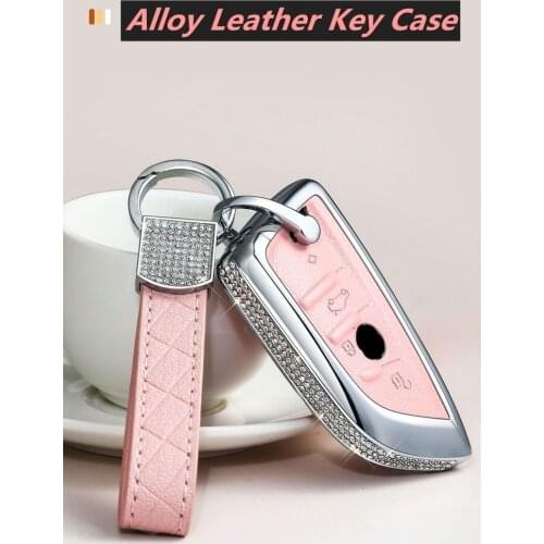 Diamond Leather Car Key Case Cover Key Cover Case For BMW X5 F15 X6 F16 G30 7 Series G11 X1 F48 F39 Car Shell Car-Styling
