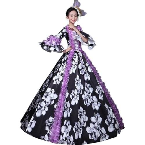 Rococo Baroque Marie Antoinette Ball Dresses 18th Century Renaissance Historical Period Victorian Dress Gown prom dress party