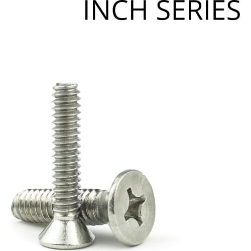 INCH SERIES Machine Screws Stainless Steel 304 Screw Flat Head Phillips Tornillos Vis Inoxydable Bois Schroeven Schrauben