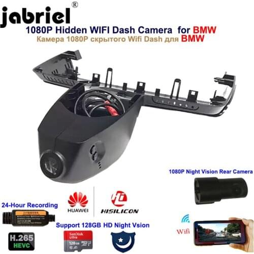 Jabriel Hidden WIFI 24H HD1080P 2K Dash Cam Car Camera DVR Car Recorder For BMW X5 G05 F15 e70 e53 2014 2016 2017 2018 2019