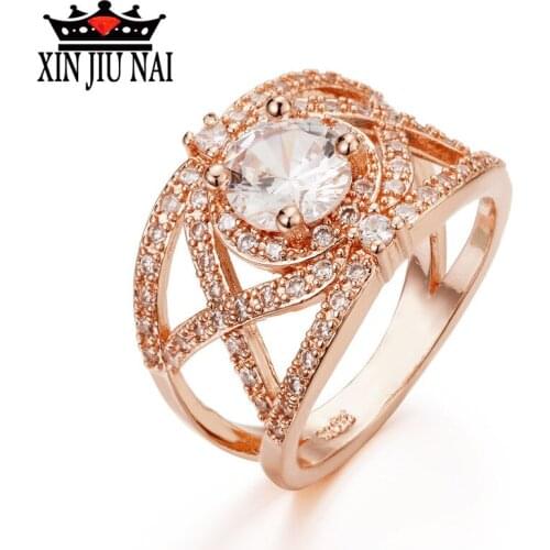 Twist Curve Multilayer Trendy Chic Round Crystal Zircon Rings for Women Stylish Luxury Engagement Anniversary Ring Bride Jewelry