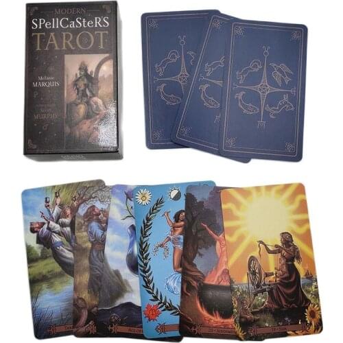 Spellcasters Tarot Deck Divination Mysterious Magical Traditional Wisdom Friend Party Tarot Card Entertainment Board Game