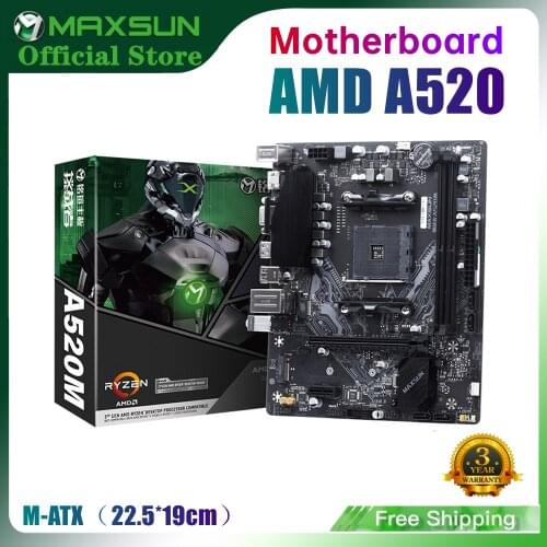 MAXSUN For Desktop Motherboard Combo Challenger A520M RAM 2pcs x 8GB = 16GB DDR4 8G 2666MHz CPU Ryzen 5 3500X without cooler