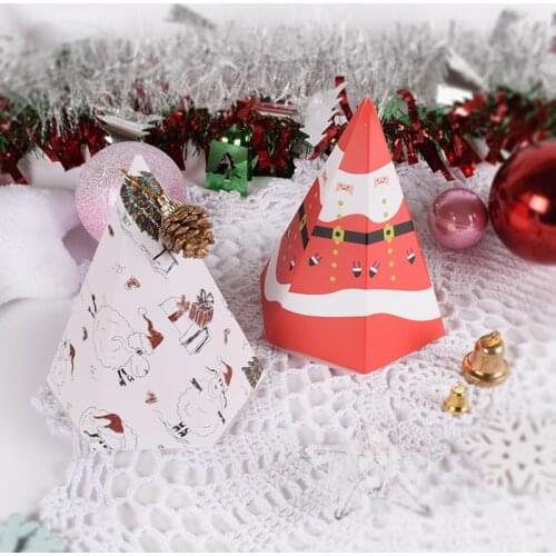 Lovely Cartoon Gift Bags Santa Claus Xmas Tree Pattern Candy Boxes For Wrapping Christmas Gifts Cookie Biscuit Paking Decoratio