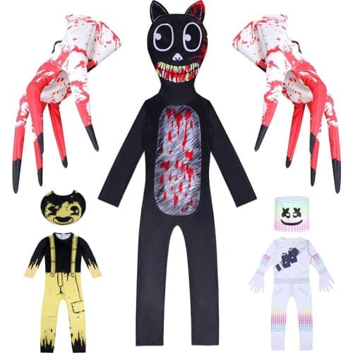2021 Newest Halloween performance costume Scp Foundation Cartoon Cat Siren Head Horror Funny marshme Clothing for Kids Boy