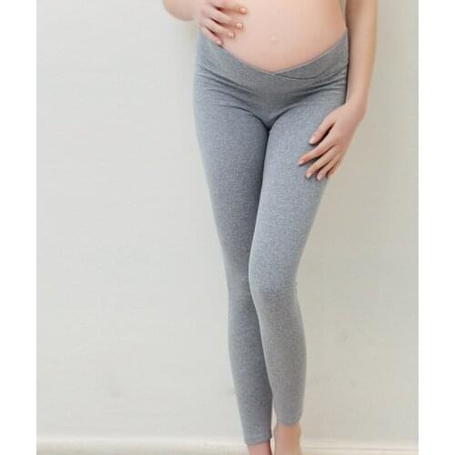Spring new cotton leggings pregnant women low waist thin section leggings pregnant women pants pregnant pregnant women maternity