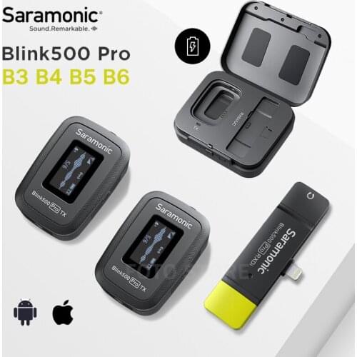 NEW Saramonic Blink500 Pro Wireless Lavalier Microphone Video Mic for iPhone Android Cell Phones Blink 500 Pro B3 B4 B5 B6